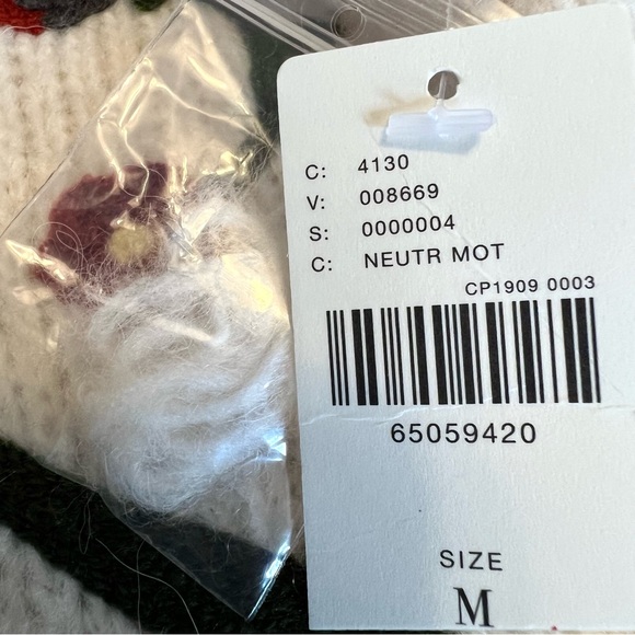 NWT Anthropologie Floral Appliqued Sweater Tunic Dress - Picture 15 of 16